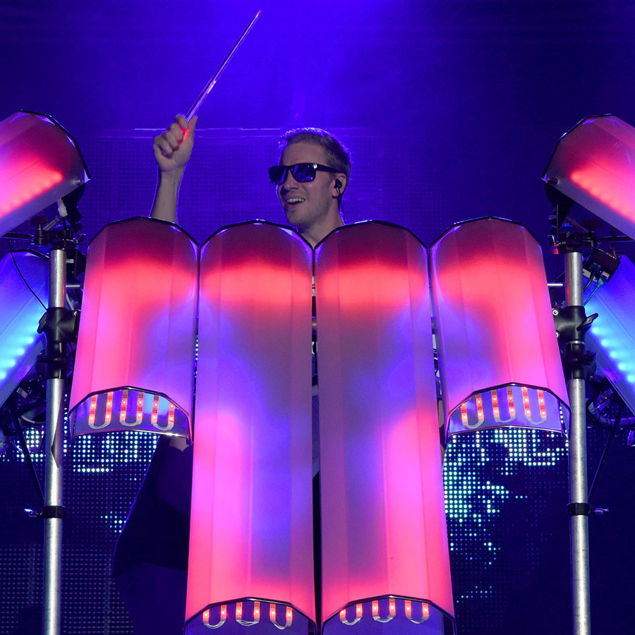 Drummer creates visual way to DJ square photo